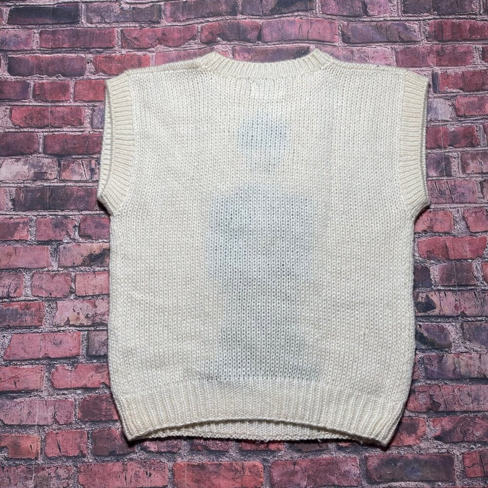 Vintage Jantzen 80s Sleeveless Sweater Vest Toy Solider Hand Knitted Sz Medium - Picture 4 of 6